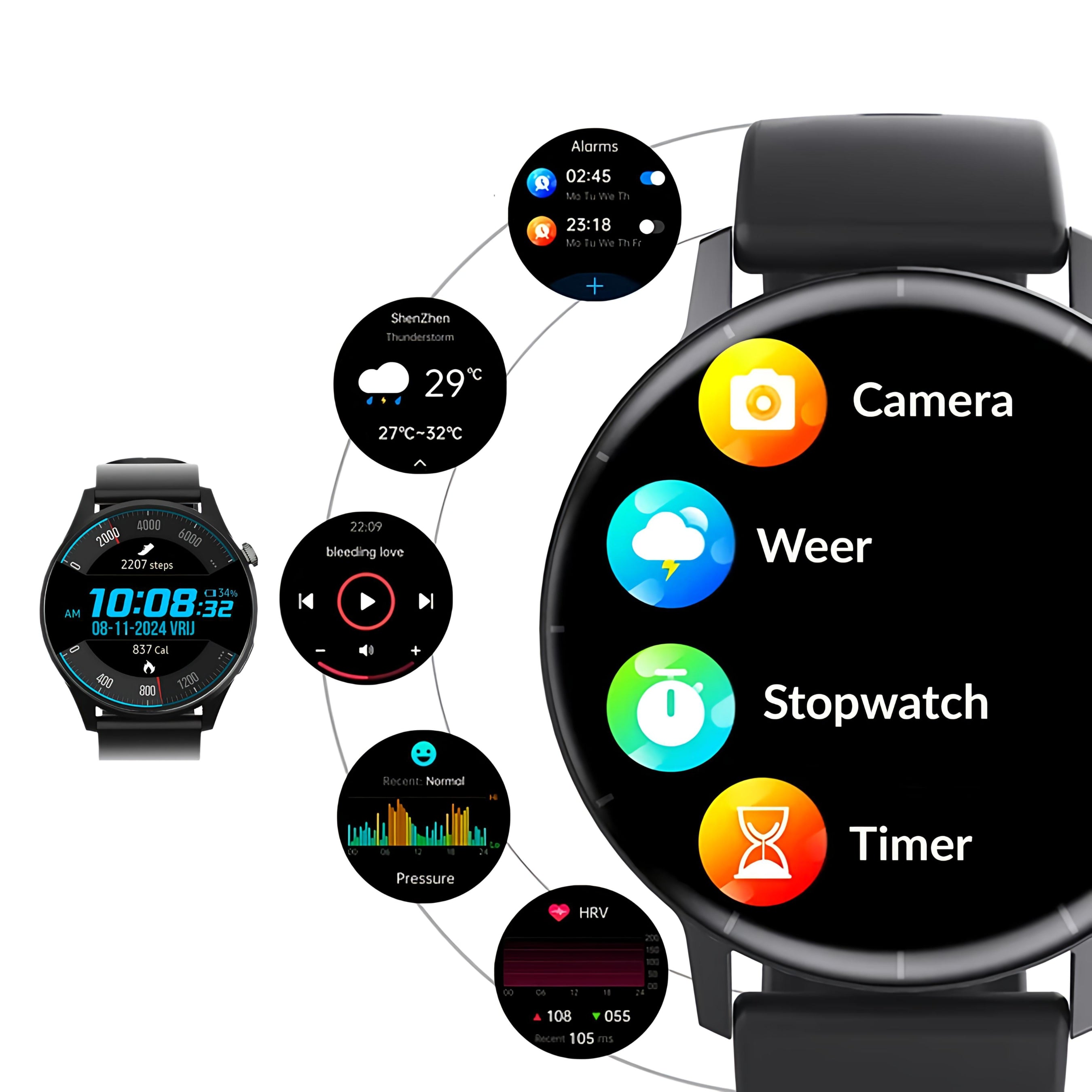 Wiesba WB58S - Montre GPS Senior - Montre Connectée pour Personnes Âgées - Alarmes Personnelles - Montre Alarme Personnes Âgées - Montre GPS Alzheimer - Détection de Chute