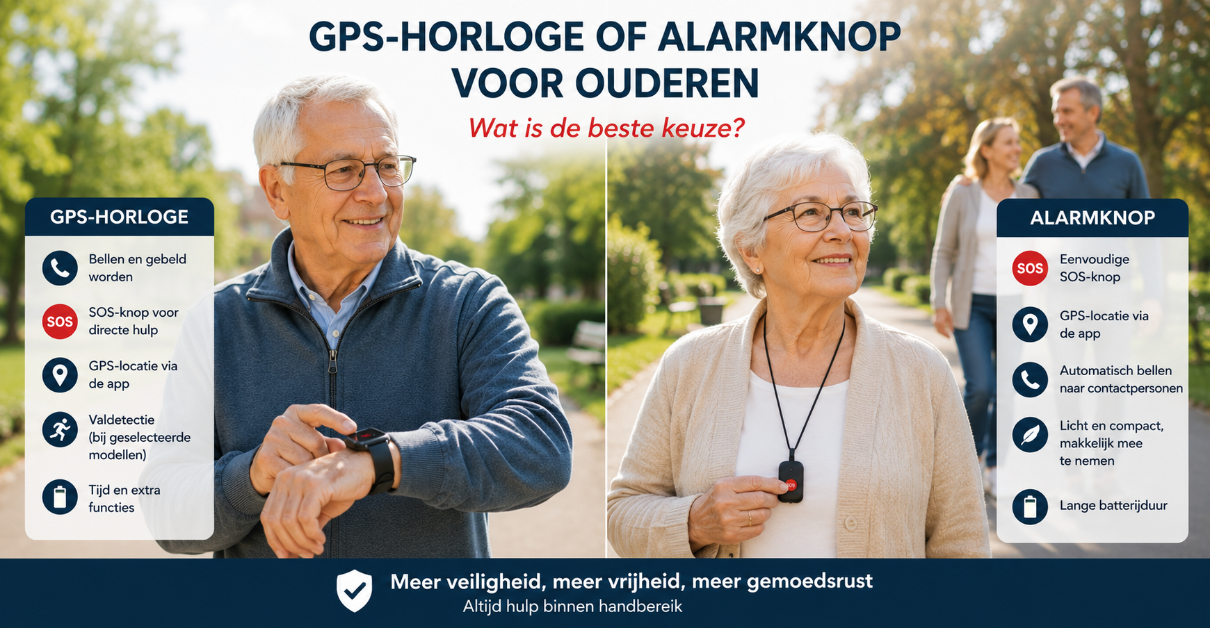GPS-horloge of alarmknop voor ouderen: wat is de beste keuze?