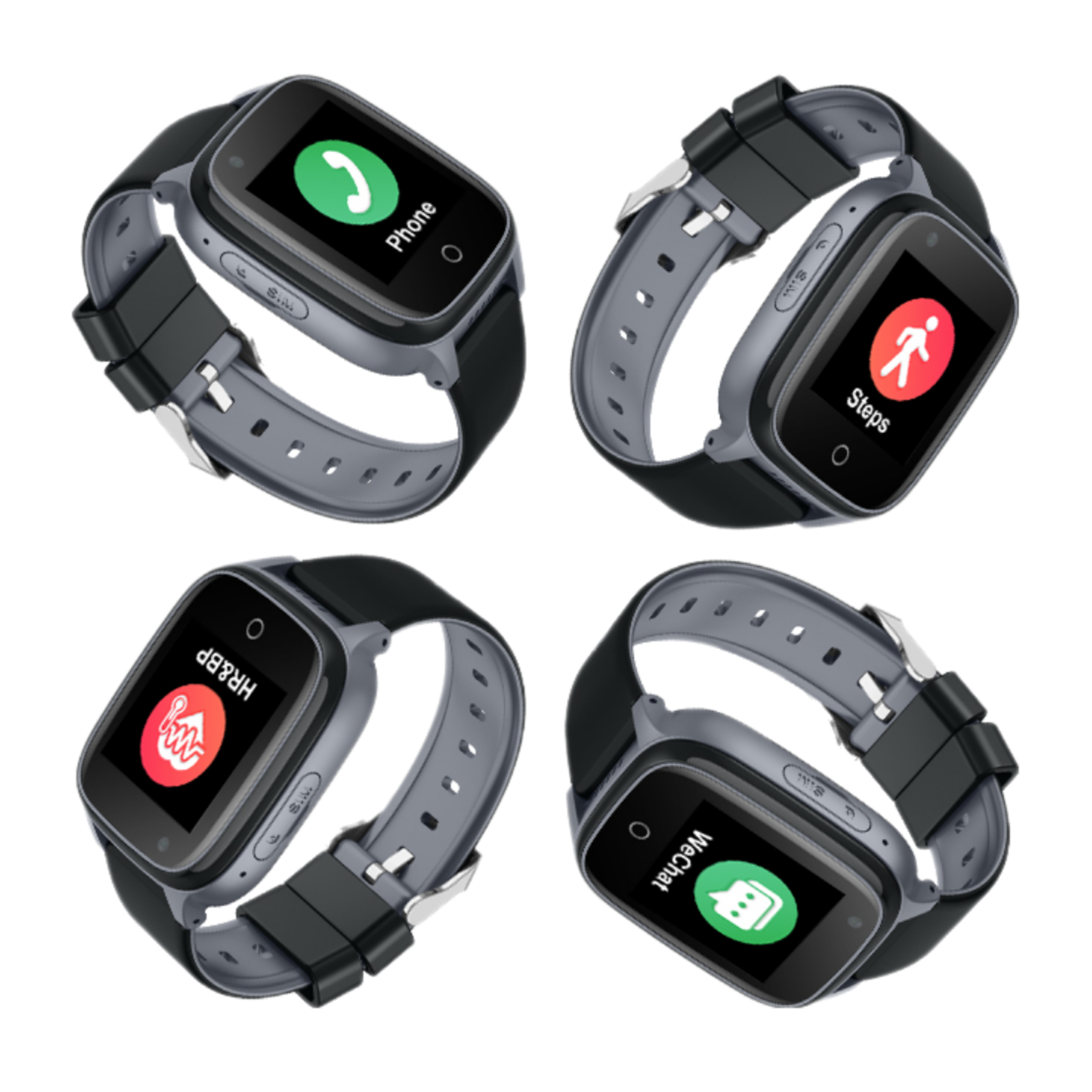 Montre Connectée GPS WB32A - Montre GPS Senior - Montre Connectée pour Personnes Âgées - Montre Alarme Personnes Âgées - Montre GPS Alzheimer - Détection de Chute