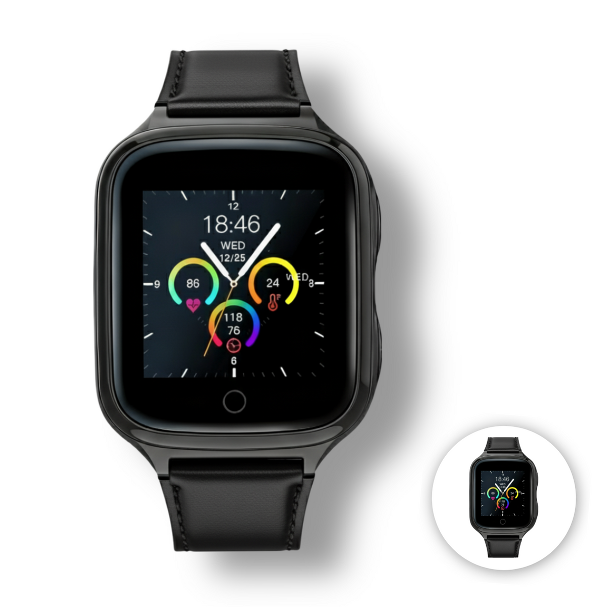 GPS Smartwatch WB9L - GPS Watch Senior - Smartwatch pour personnes âgées - Alarmes personnelles - montre d'alarme personnes âgées - GPS Watch Alzheimer - Détection de chute