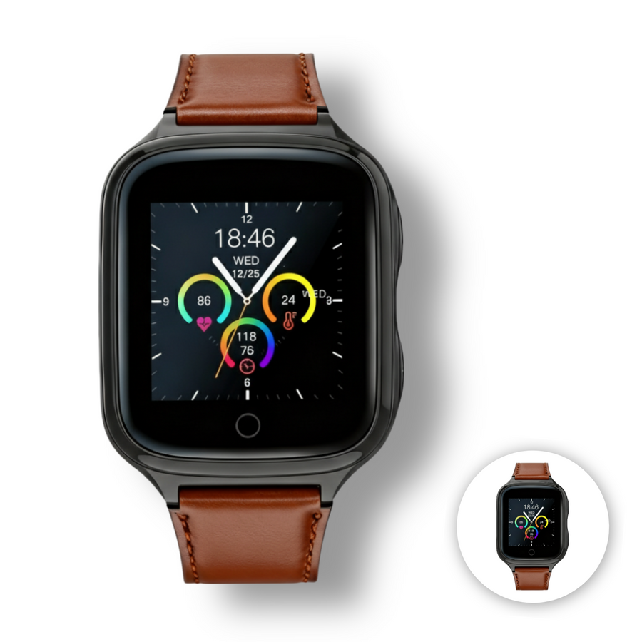 GPS Smartwatch WB9L - GPS Watch Senior - Smartwatch pour personnes âgées - Alarmes personnelles - montre d'alarme personnes âgées - GPS Watch Alzheimer - Détection de chute