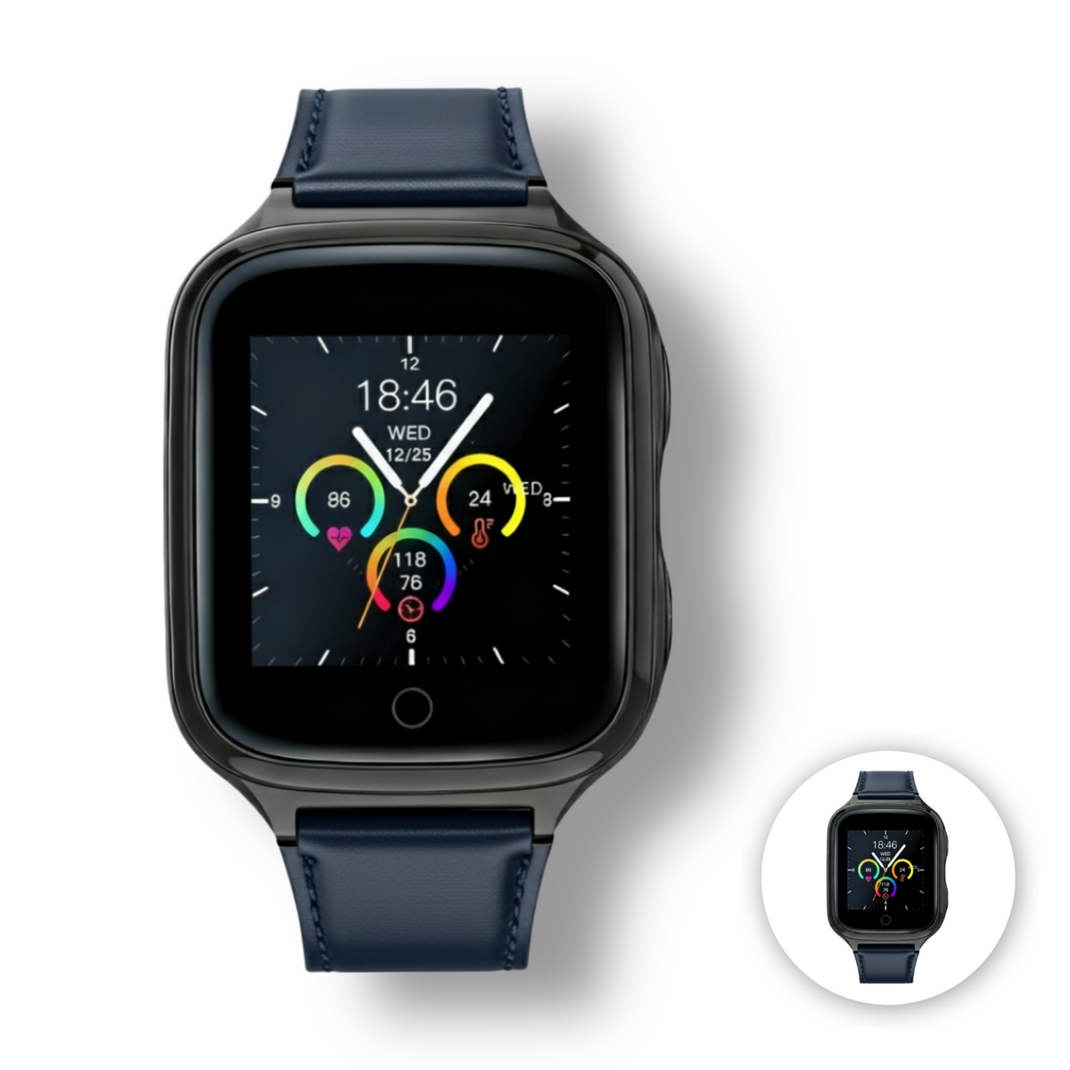 GPS Smartwatch WB9L - GPS Watch Senior - Smartwatch pour personnes âgées - Alarmes personnelles - montre d'alarme personnes âgées - GPS Watch Alzheimer - Détection de chute