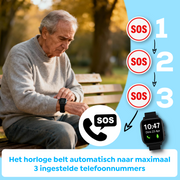 Montre Connectée GPS WB5S - Montre GPS Senior - Montre Connectée pour Personnes Âgées - Montre Alarme Personnes Âgées - Montre GPS Alzheimer - Détection de Chute