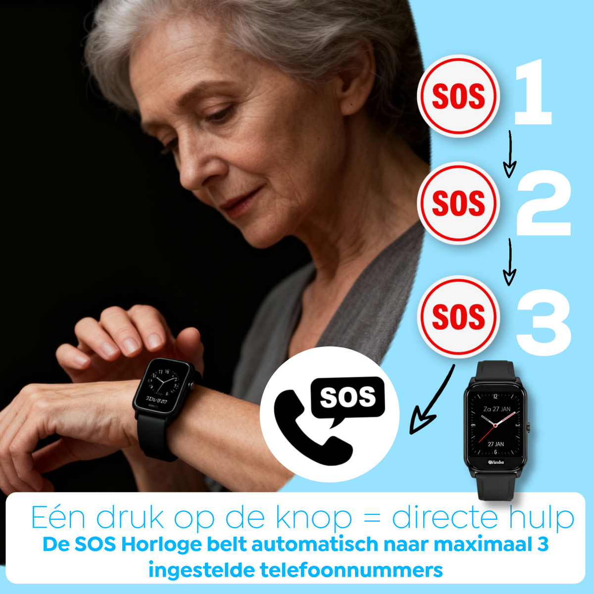 Wiesba Connect senior smartwatch